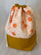 Load image into Gallery viewer, Pumpkins - Large Drawstring Project Pouch