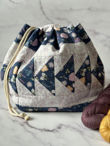 Patchwork Square Bucket Bag - Large - Flying Geese