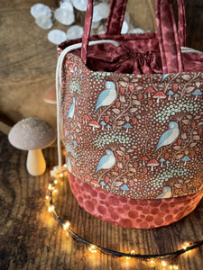 Bucket Bag - Large - Mushrooms & Birds