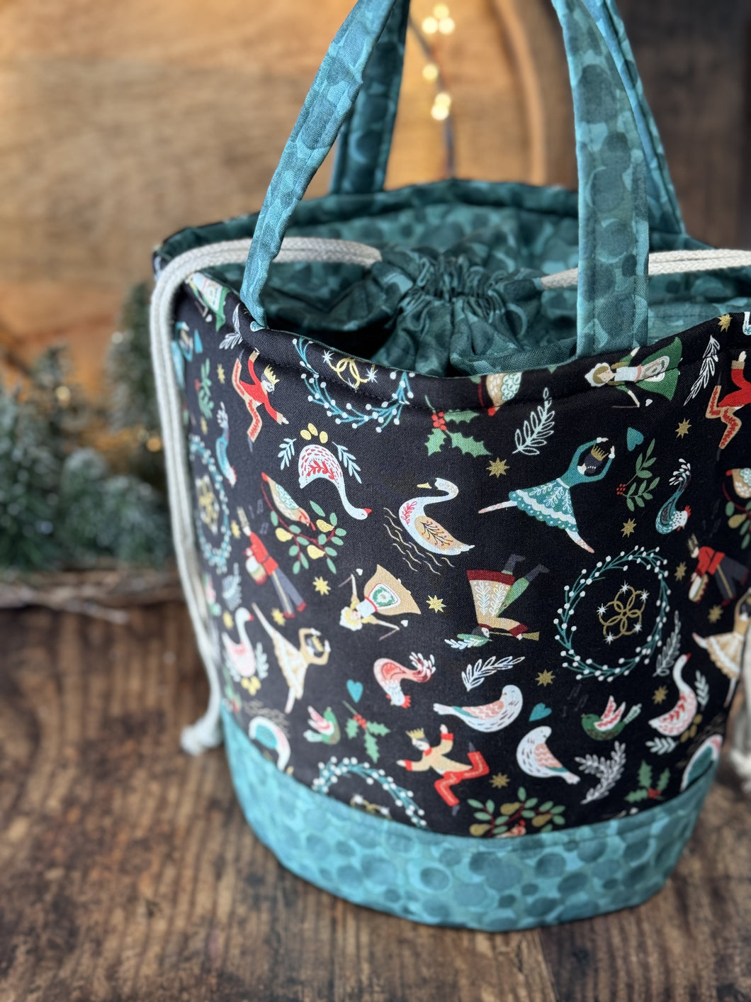 Bucket Bag Large 12 Days of Christmas The Fibre Fox