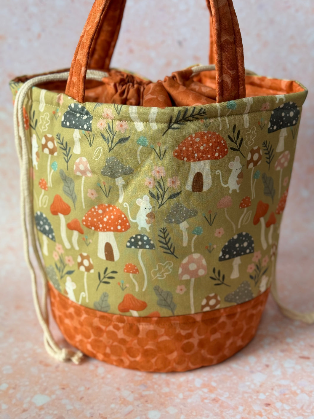 Bucket Bag - Large - Mice and Mushrooms