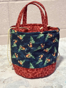 Bucket Bag - Large - Christmas foxes