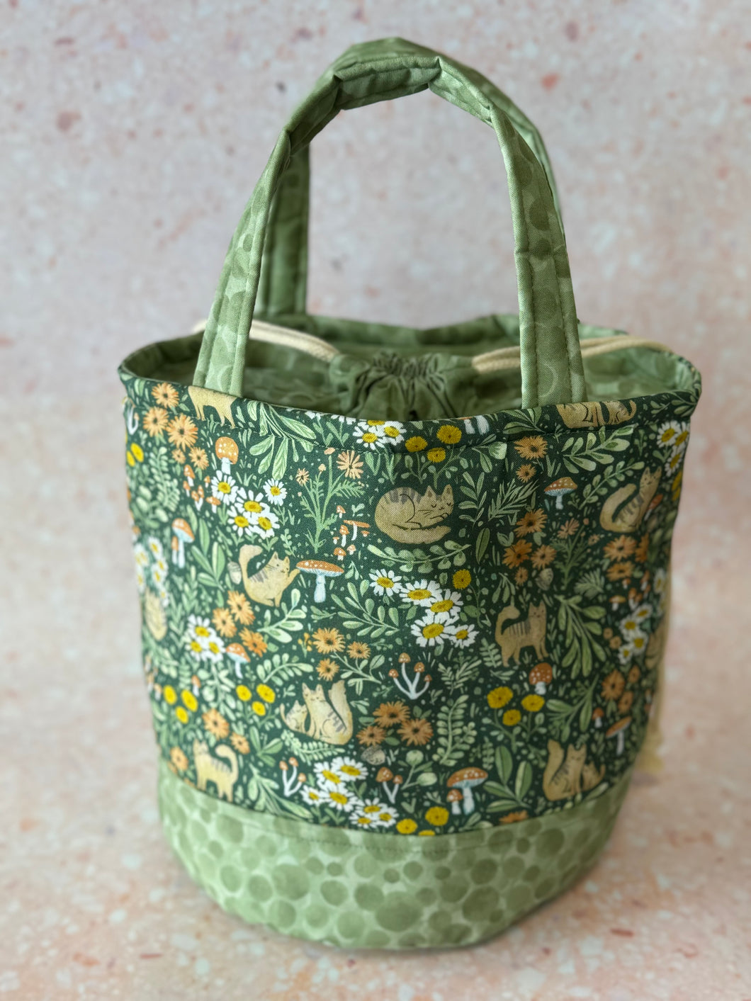 Bucket Bag - Large - Cats & Mushrooms