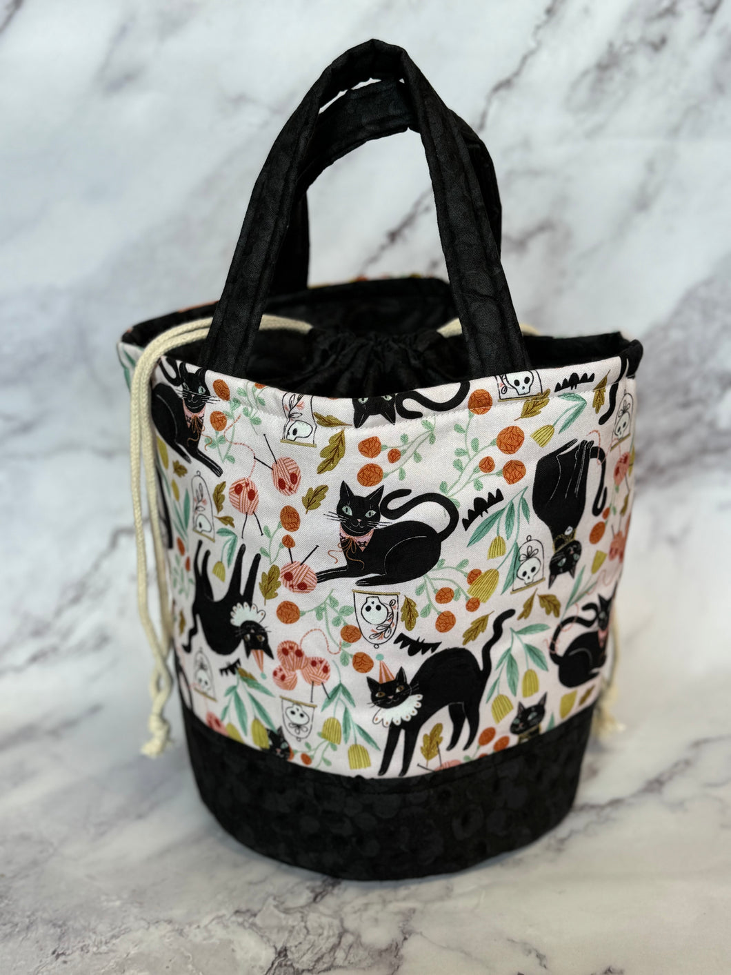 Bucket Bag - Large - Black Cats