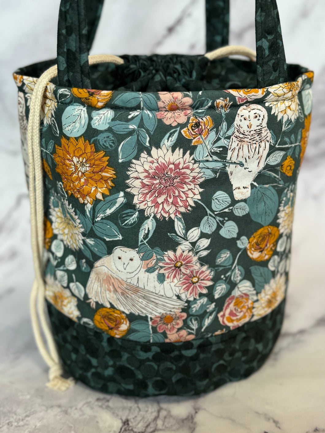 Bucket Bag - Large - Floral Owls