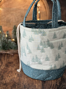 Bucket Bag - Large - Snowy Forest