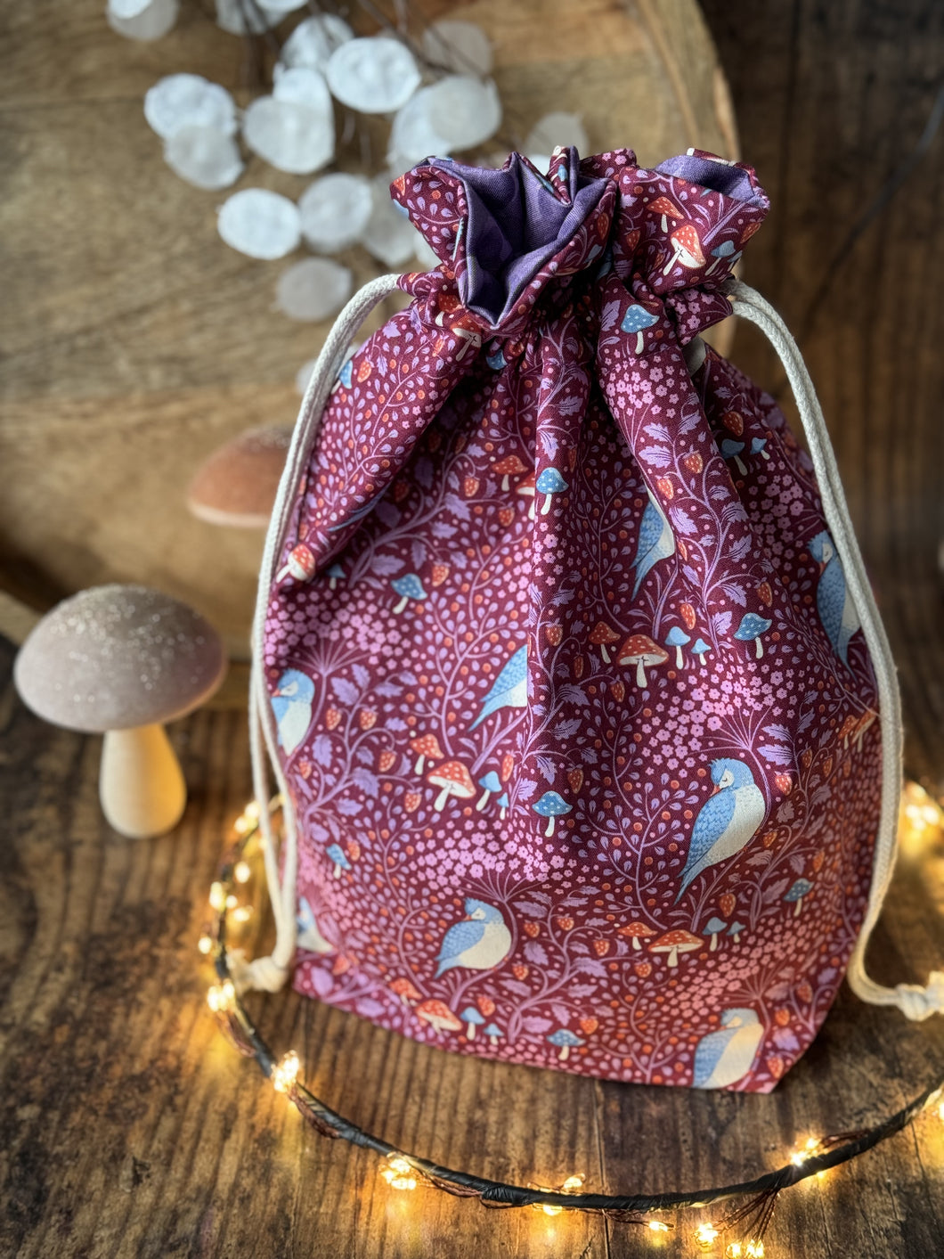 SALE - Ruffle Bag - Large - Sleepy Bird