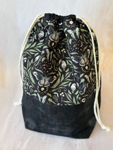 Load image into Gallery viewer, Moths &amp; Owls - Large Drawstring Project Pouch
