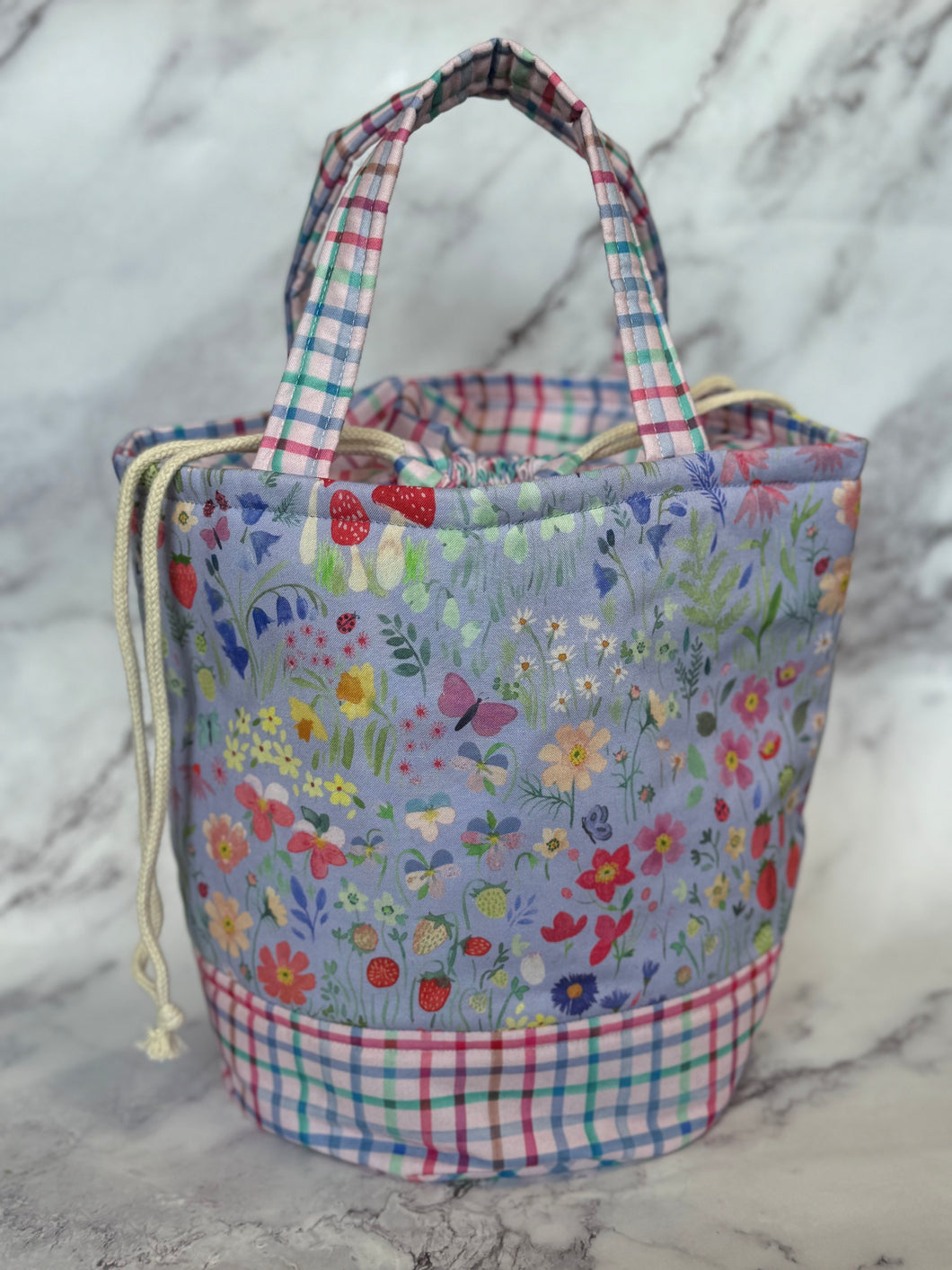 Bucket Bag - Large - Picnic (blue)