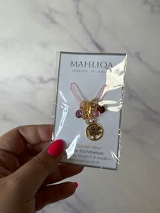 SALE - The Golden Hour - Progress keeper and stitch marker set by Mahliqa