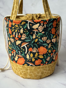 Bucket Bag - Large - Mushrooms & Roses