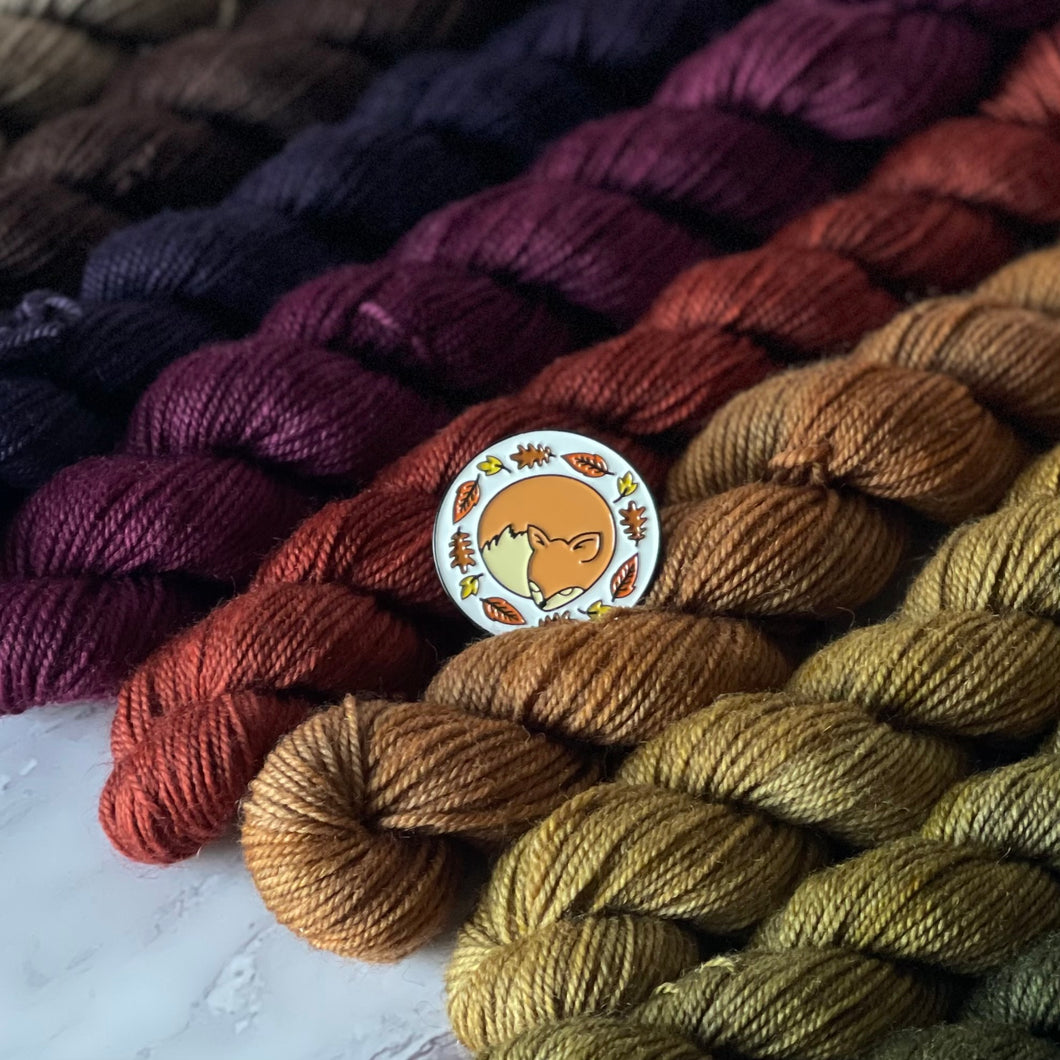 The Fibre Fox Pin Badge - Autumn