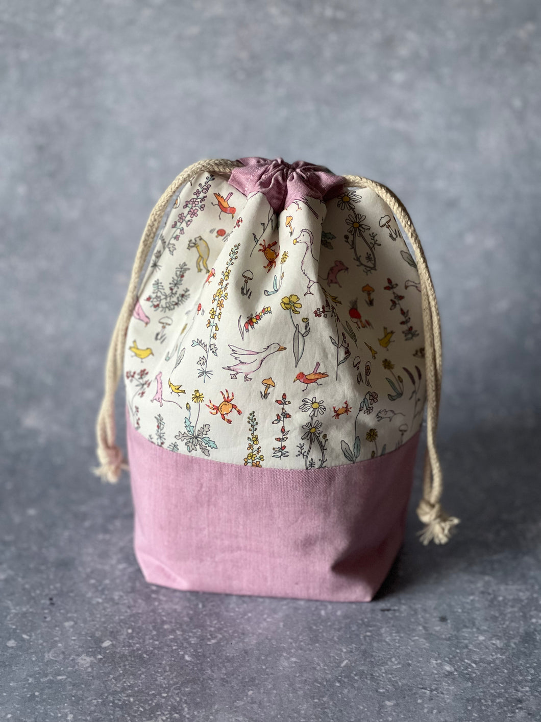 Liberty Theo Print - Drawstring Project Pouch - Small