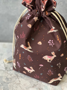 Ruffle Bag - Large - Bunnies & Mushrooms
