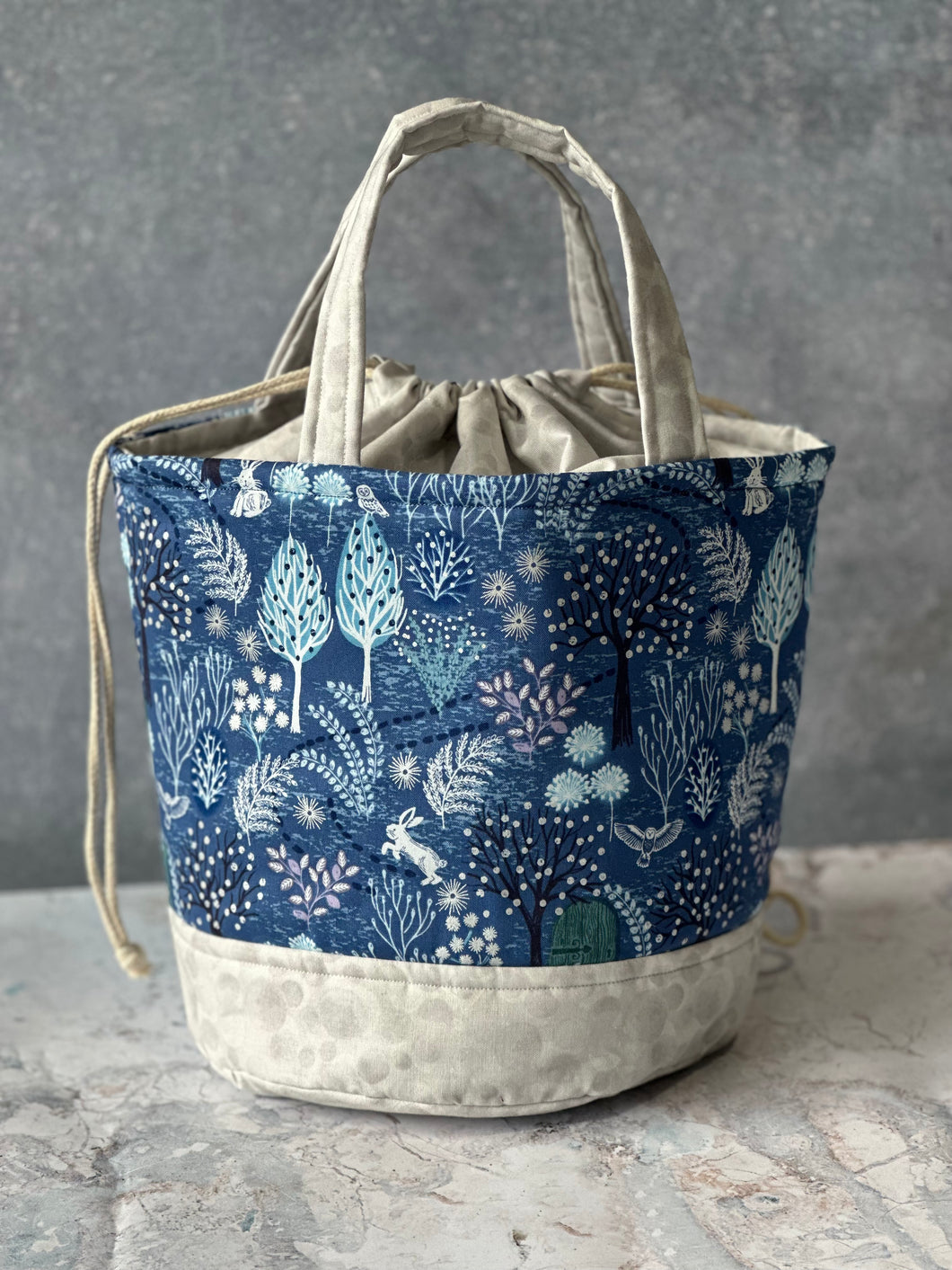 Bucket Bag - Large - Bunnies & Owls